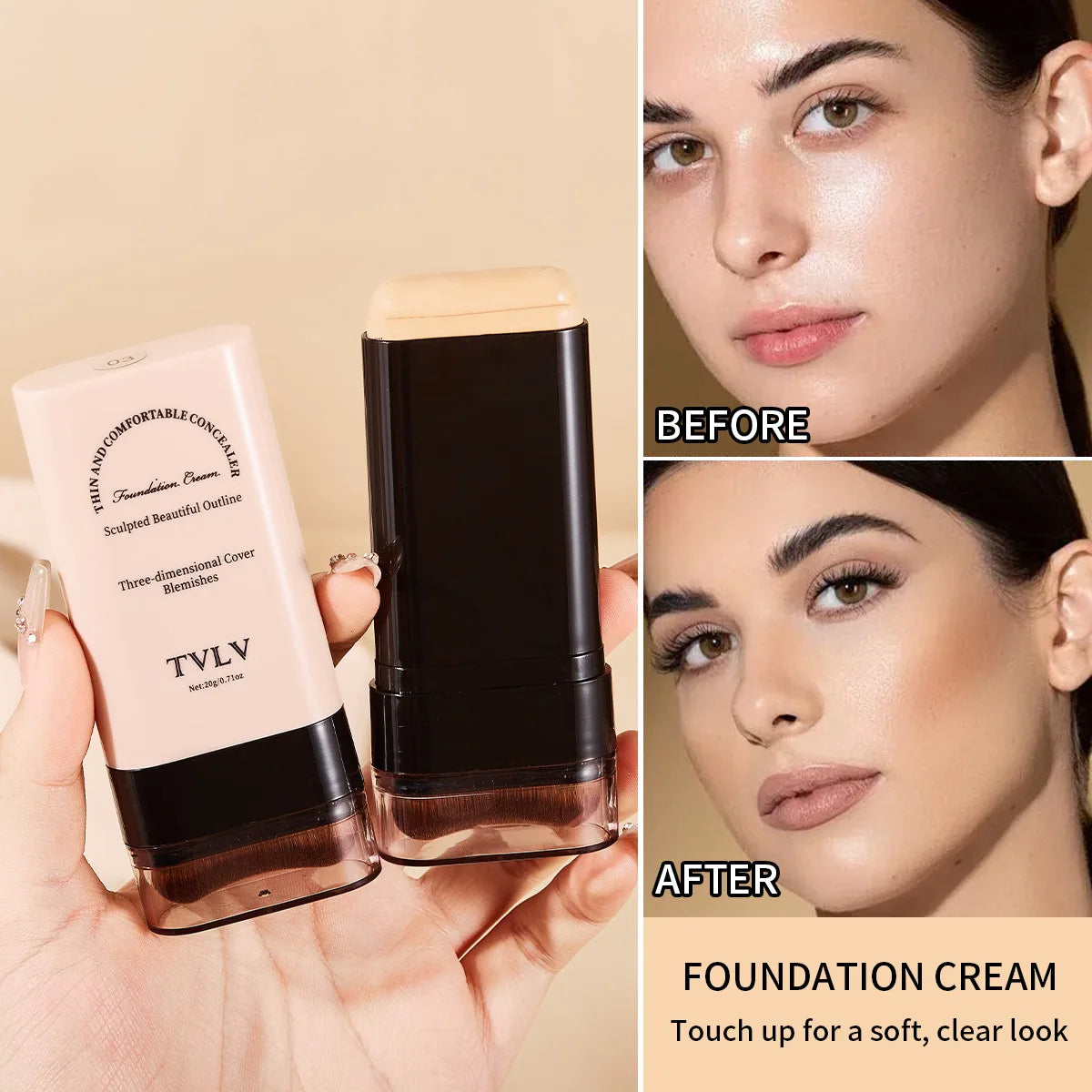 Tvlv Eraser Women's Foundation Stick Non-Stuck